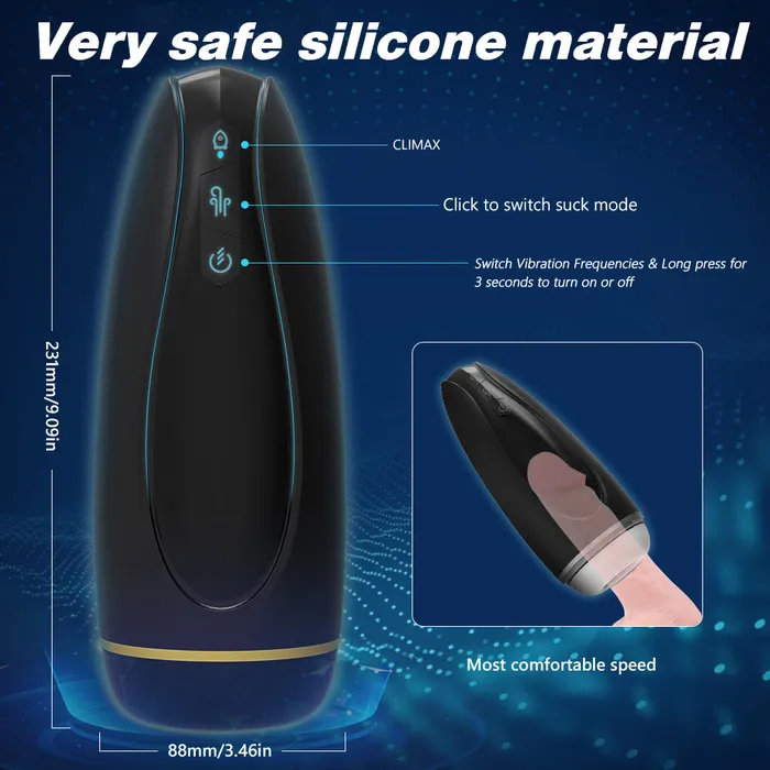 YoYoLemon Male Masturbator with Vibrating and Suction Realistic Textured Vagina Pocket Pussy YoYoLemon Male Sex Toys