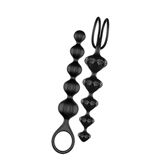 Anal Satisfyer Love Beads Set of 2 Black