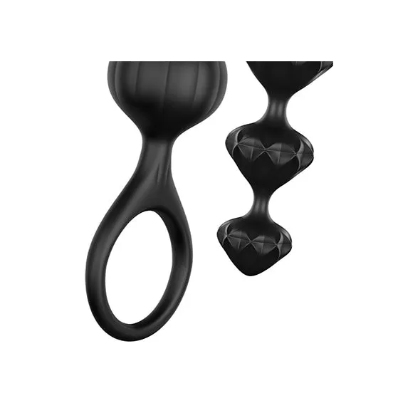 Anal Satisfyer Love Beads Set of 2 Black