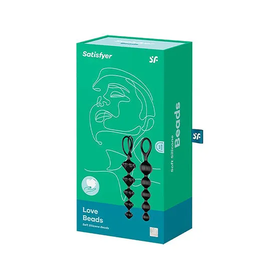 Anal Satisfyer Love Beads Set of 2 Black