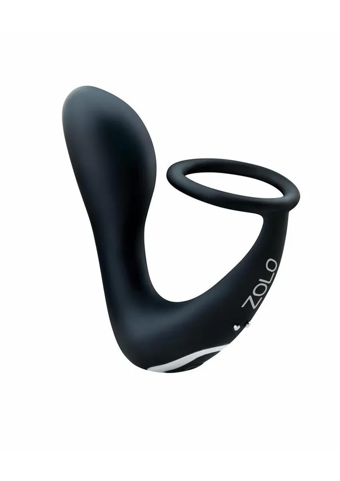 Anal ZOLO Black Thumb Silicone Rechargeable Prostate Massager Zolo