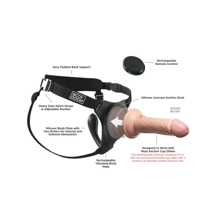 Body Dock Female Sex Toys Body Dock GSpot Pro Strap On Harness Black