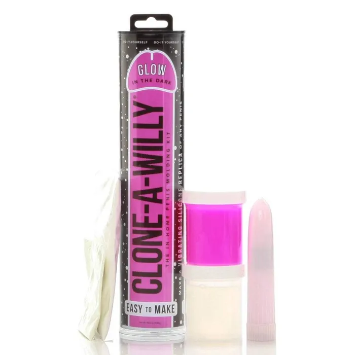 Clone A Willy Penis Moulding Kit Glow In The Dark Hot Pink CloneAWilly Dildos
