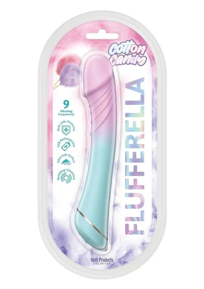 Cotton Candy Flufferella Rechargeable Silicone Vibrator Hott Products Female Sex Toys