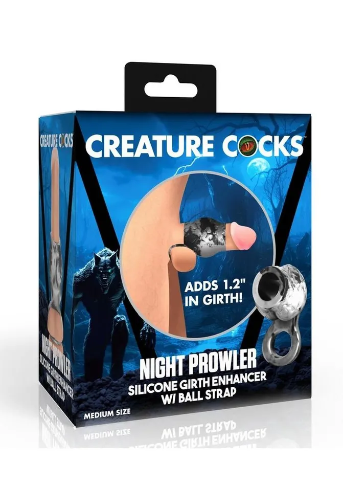 Creature Cocks Night Prowler Silicone Penis Sleeve and Ball Stretcher Creature Cocks Male Sex Toys