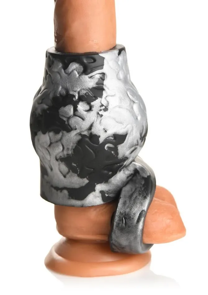 Creature Cocks Night Prowler Silicone Penis Sleeve and Ball Stretcher Creature Cocks Male Sex Toys