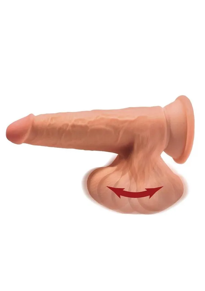 Dildos King Cock King Cock Plus Triple Density Dildo with Swinging Balls