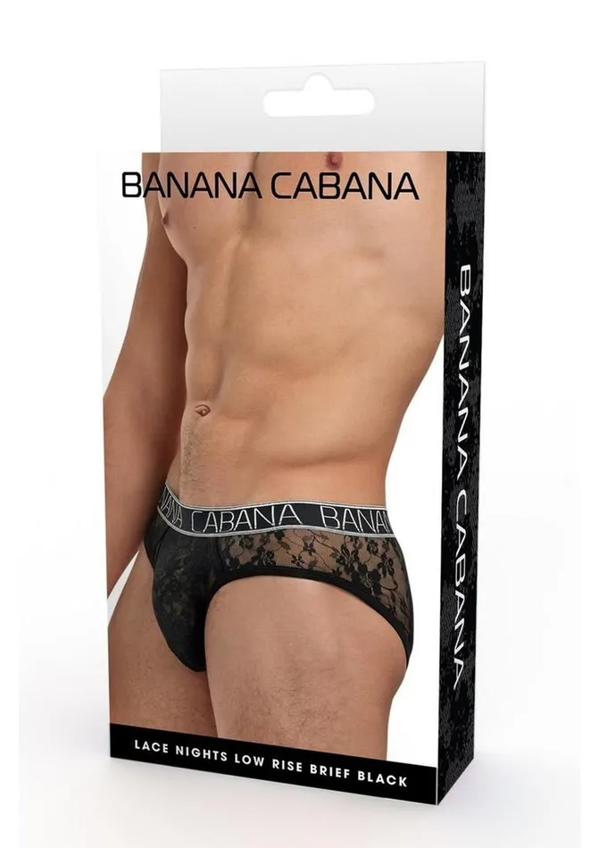 Female Sex Toys Banana Cabana Banana Cabana Lace Nights Low Rise Brief