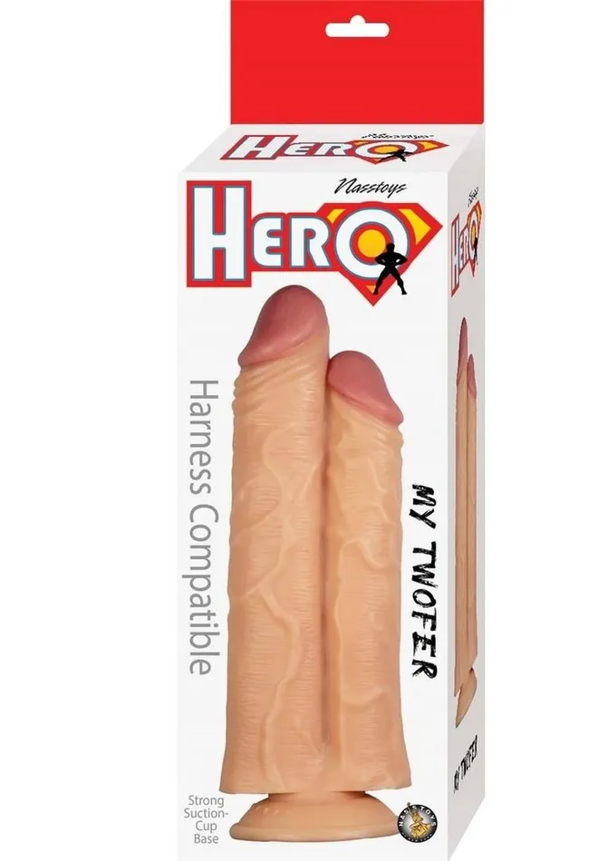 Female Sex Toys Hero Hero My Twofer Double Dildo with Suction Cup