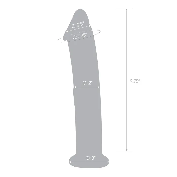 Glas Dildos Glas Glass Dildo With Veins Flat Base Clear 12 Inch