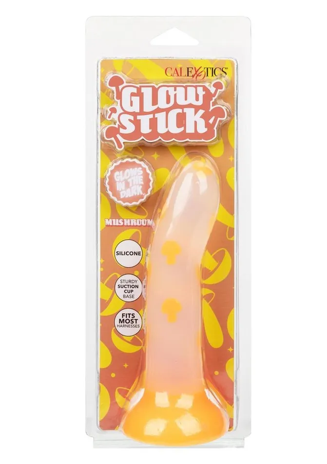 Glow Stick Mushroom Silicone Glow In The Dark Dildo with Suction Base Glow Stick Female Sex Toys