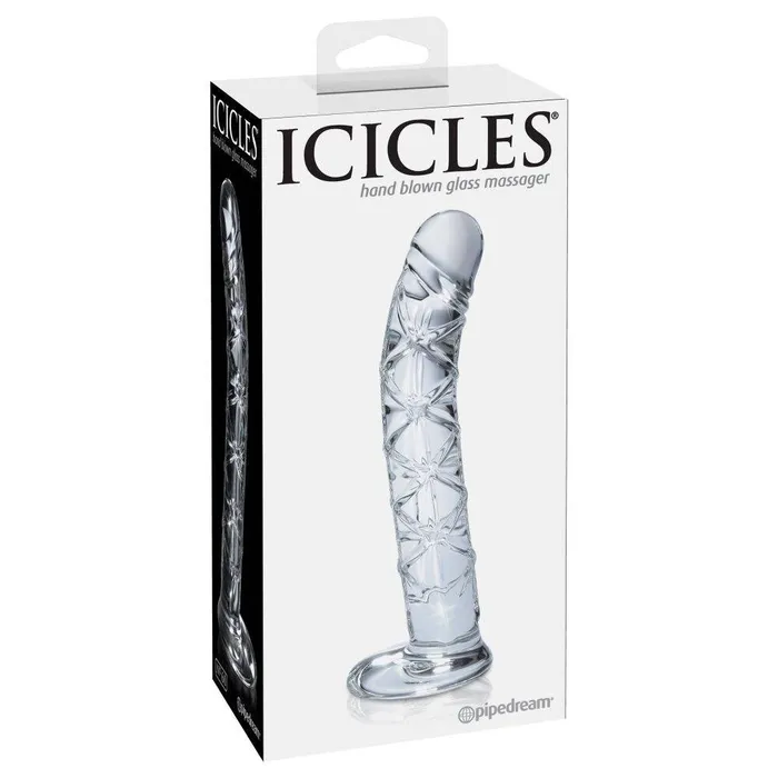 Icicles No 60 Textured Realistic Glass Dildo Icicles Dildos