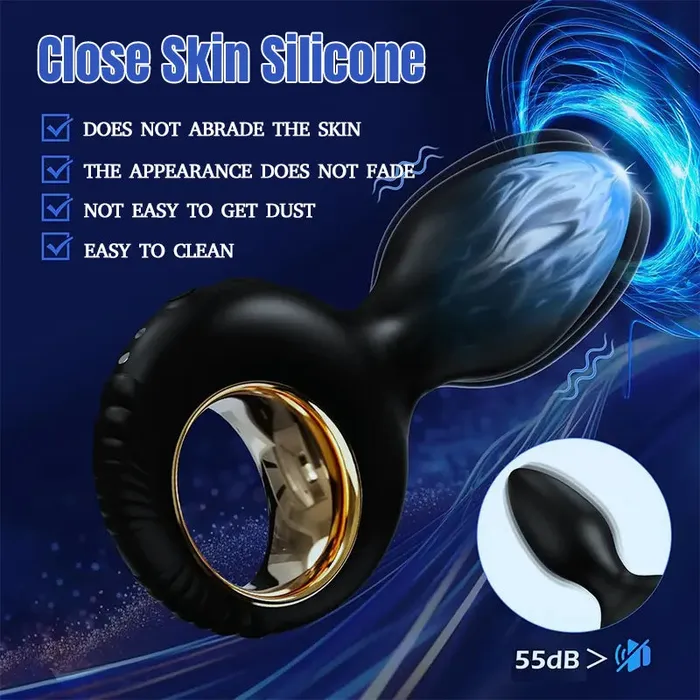 Inyarose Male Sex Toys RemoteControlled Vibrating Anal Plug with 10 Modes