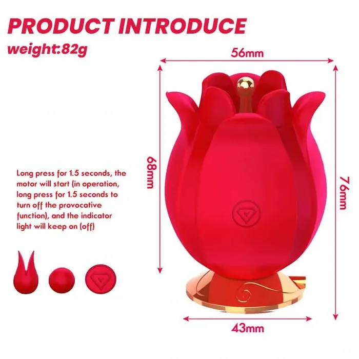 Inyarose Vibrators Pink Poppy MultiFrequency Masturbation Massager