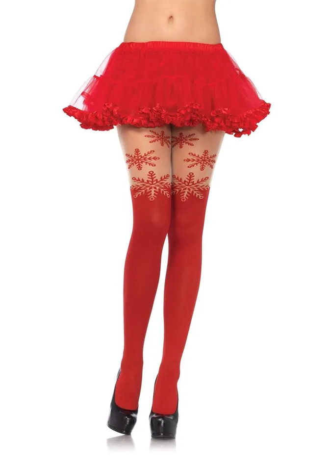 Leg Avenue Spandex Snowflake Opaque Pantyhose with Sheer Thigh Accent Leg Avenue Female Sex Toys Leg Avenue Spandex Snowflake Opaque Pantyhose with Sheer Thigh Accent Leg Avenue Female Sex Toys