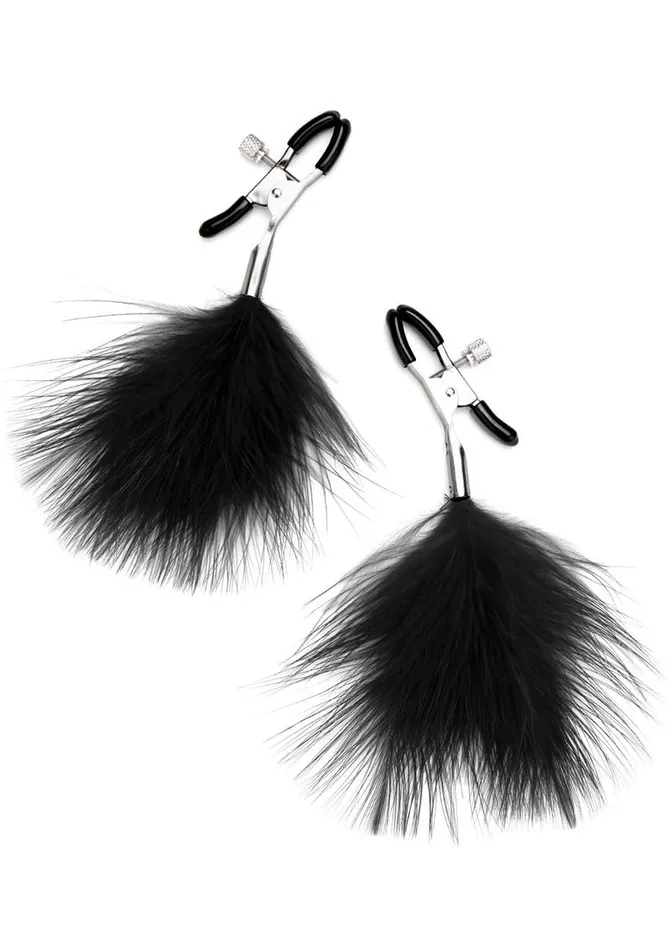 Lux Fetish Female Sex Toys Lux Fetish Feather Nipple Clamps
