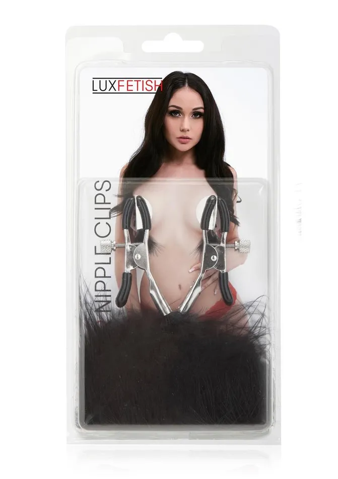 Lux Fetish Female Sex Toys Lux Fetish Feather Nipple Clamps