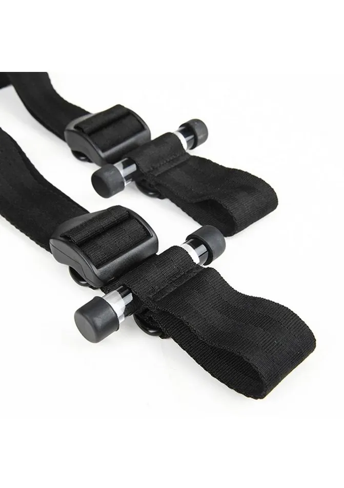 Lux Fetish Over The Door Cross with 4 Universal Soft Restraint Cuffs Lux Fetish Female Sex Toys
