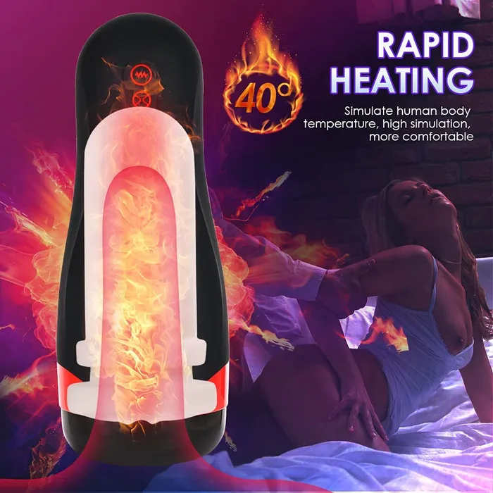 Male Sex Toys Earlypeach Automatic Sucking Male Masturbator Cup with Heating Suction 5 Vibrations