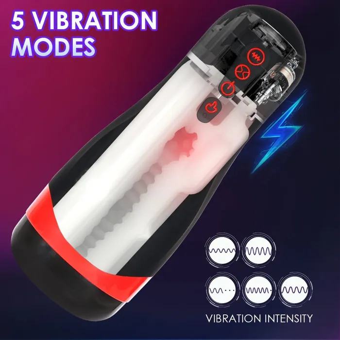 Male Sex Toys Earlypeach Automatic Sucking Male Masturbator Cup with Heating Suction 5 Vibrations