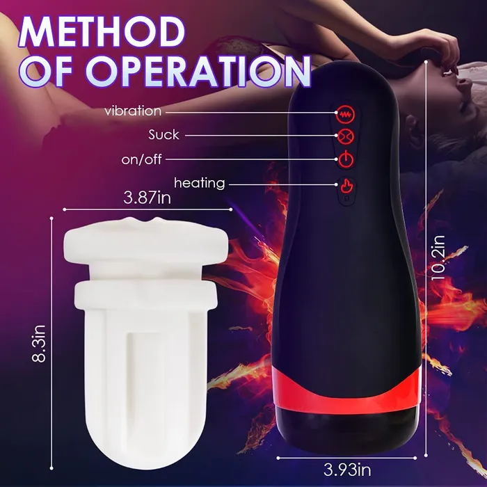 Male Sex Toys Earlypeach Automatic Sucking Male Masturbator Cup with Heating Suction 5 Vibrations