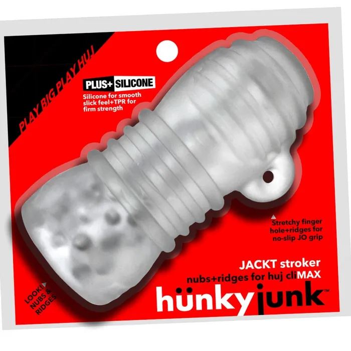 Male Sex Toys Hunkyjunk Hunkyjunk JACKT Stroker Clear Ice