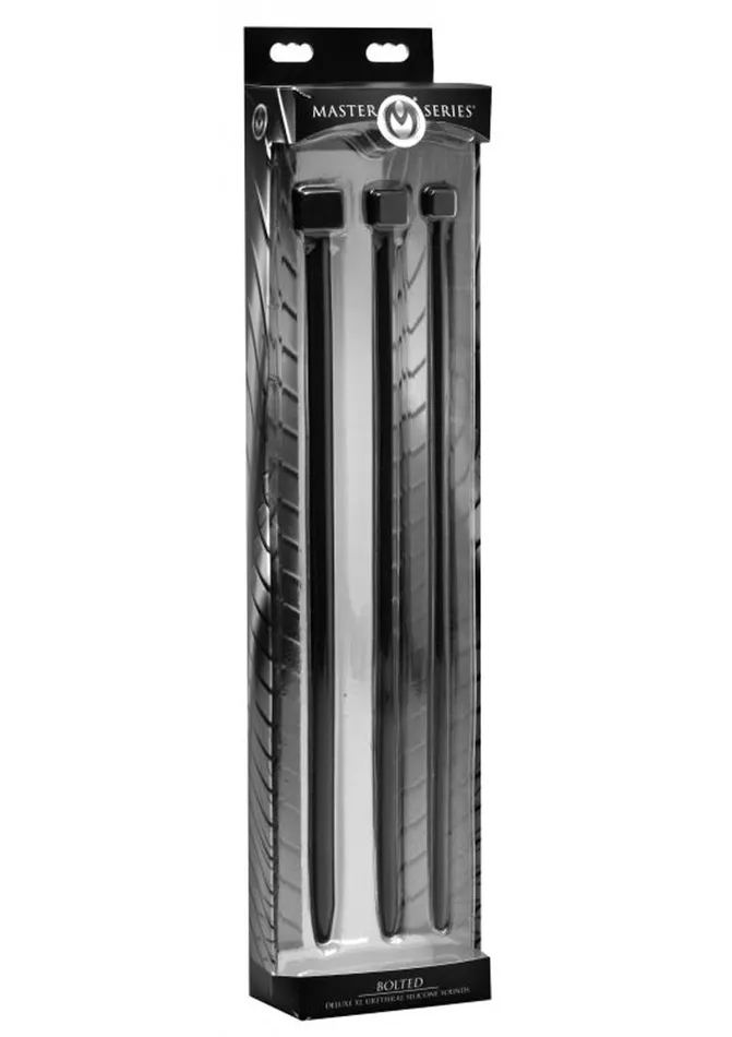 Male Sex Toys Master Series Master Series Bolted Deluxe Silicone Urethral Sounds