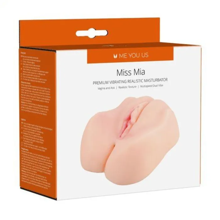 Male Sex Toys Me You Us Me You Us Miss Mia Premium Vibrating Realistic Masturbator Pink