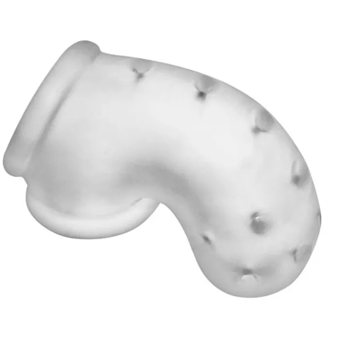 Male Sex Toys Oxballs Oxballs Airlock Air Lite Vented Chastity Cage Clear Ice