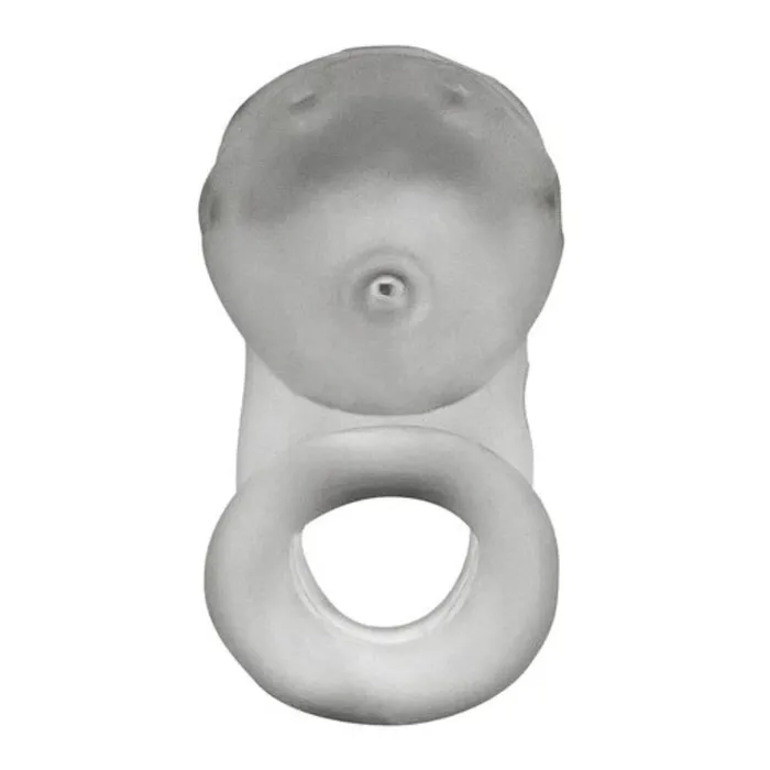 Male Sex Toys Oxballs Oxballs Airlock Air Lite Vented Chastity Cage Clear Ice