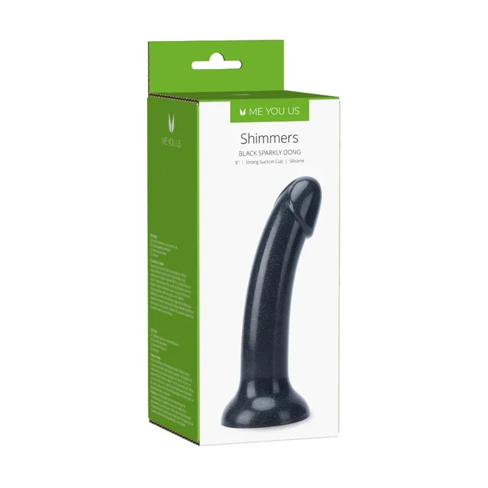 Me You Us Shimmers Sparkly Dong Black 6 Inch Me You Us Anal