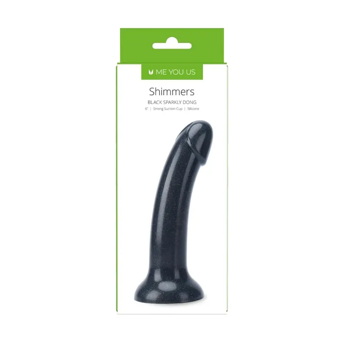 Me You Us Shimmers Sparkly Dong Black 6 Inch Me You Us Anal