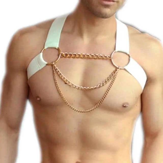 mysite Female Sex Toys Gold Chain Chest Harness