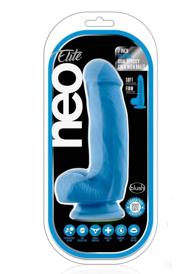 Neo Elite Silicone Dual Density Cock with Balls Neo Elite Female Sex Toys