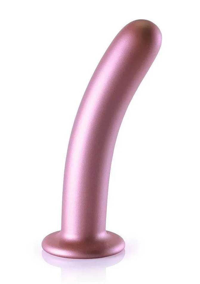 Ouch Female Sex Toys Ouch Smooth GSpot Silicone Dildo 7in Metallic