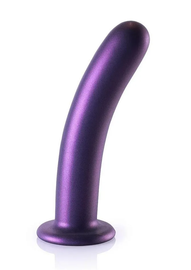 Ouch Female Sex Toys Ouch Smooth GSpot Silicone Dildo 7in Metallic