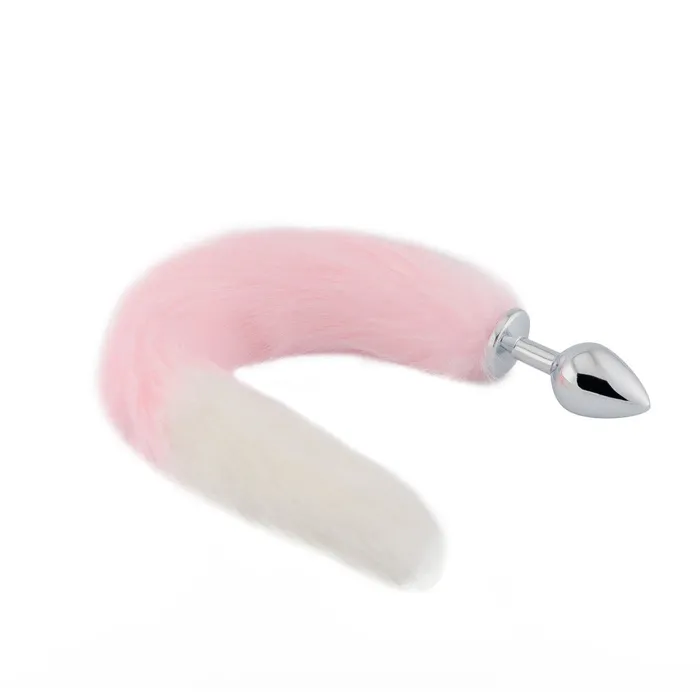 Pink with White Fox Metal Tail 18 Love Plugs Male Sex Toys Pink with White Fox Metal Tail 18 Love Plugs Male Sex Toys