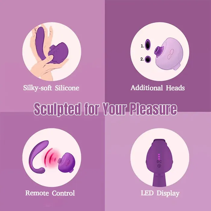 Removable 3in1 Clitoral Sucking Gspot Vibrator Inyarose Female Sex Toys