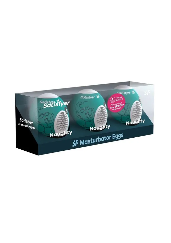 Satisfyer Masturbator Egg 3 Pack Set Naughty Satisfyer Male Sex Toys