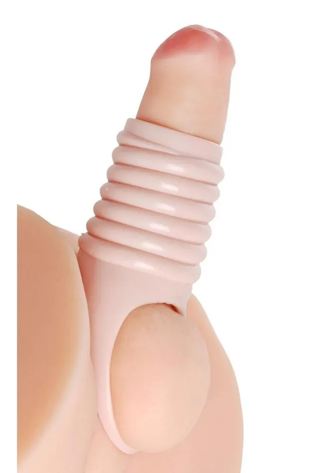 Size Matters Male Sex Toys Size Matters Really Ample Ribbed Penis Enhancer Sheath