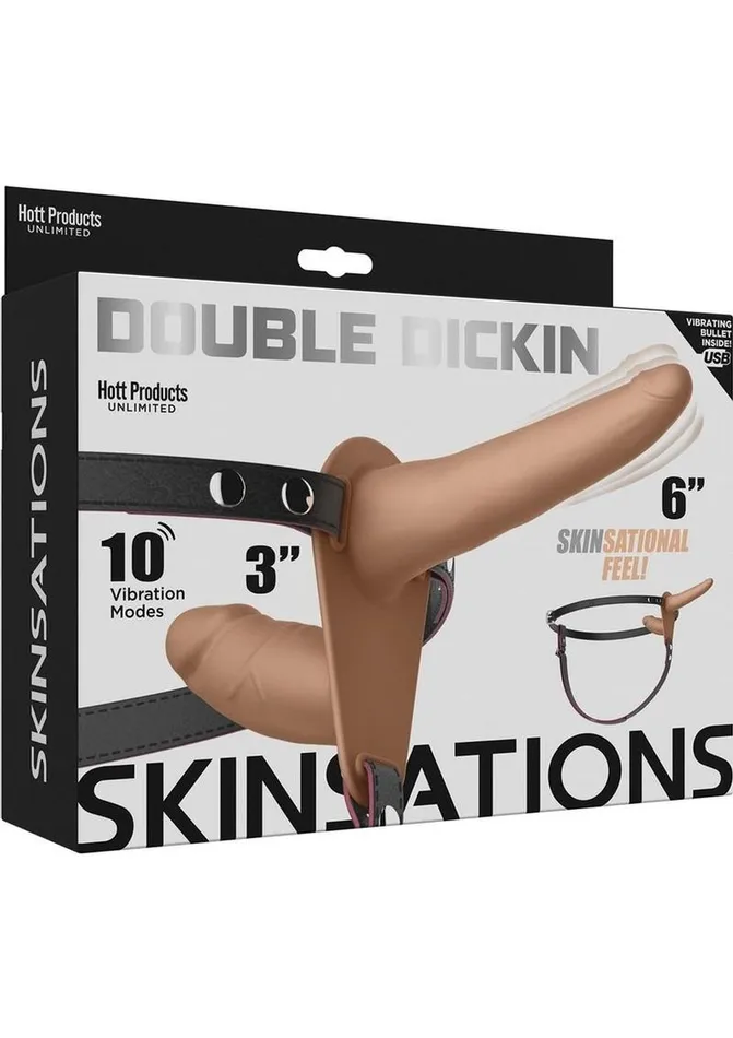 Skinsations Female Sex Toys Skinsations Double Dickin Vibrating Adjustable Silicone Double Dildo StrapOn Skinsations Female Sex Toys Skinsations Double Dickin Vibrating Adjustable Silicone Double Dildo StrapOn