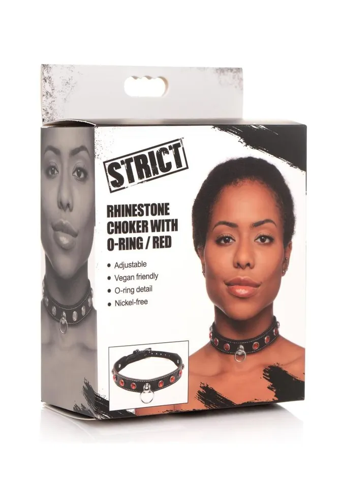 Strict Rhinestone Choker with ORing STRICT Male Sex Toys