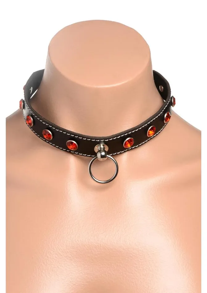 Strict Rhinestone Choker with ORing STRICT Male Sex Toys