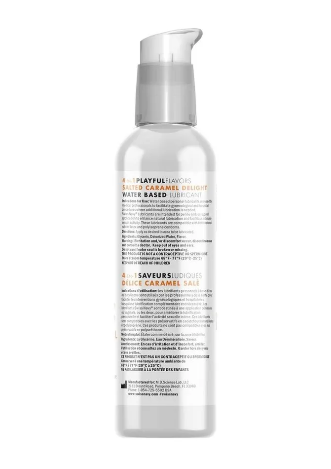 Swiss Navy Lubricants Swiss Navy 4 In 1 Flavored Lubricant 4oz Salted Caramel Delight Swiss Navy Lubricants Swiss Navy 4 In 1 Flavored Lubricant 4oz Salted Caramel Delight