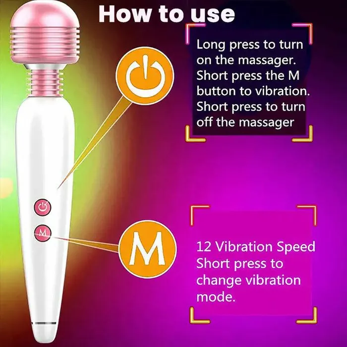 Vibrators Inyarose MultiFrequency Av Vibrator For Women