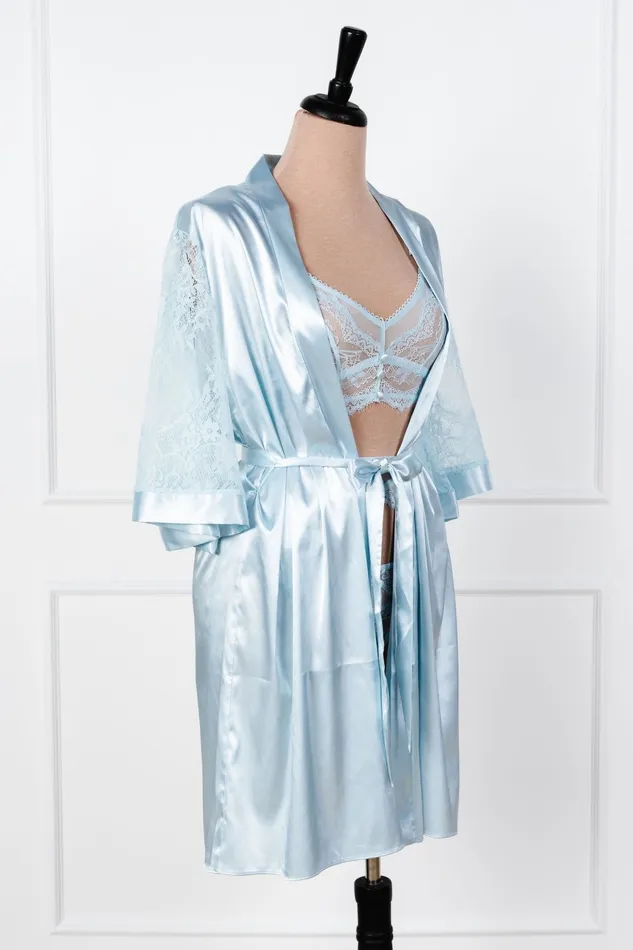 Vibrators Satin Eyelash Lace Robe Something Blue Mentionables Vibrators Satin Eyelash Lace Robe Something Blue Mentionables