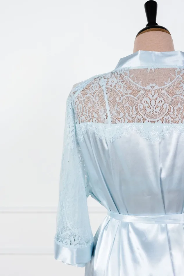 Vibrators Satin Eyelash Lace Robe Something Blue Mentionables Vibrators Satin Eyelash Lace Robe Something Blue Mentionables
