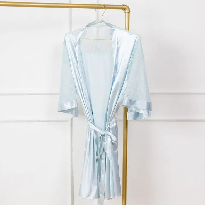 Vibrators Satin Eyelash Lace Robe Something Blue Mentionables Vibrators Satin Eyelash Lace Robe Something Blue Mentionables