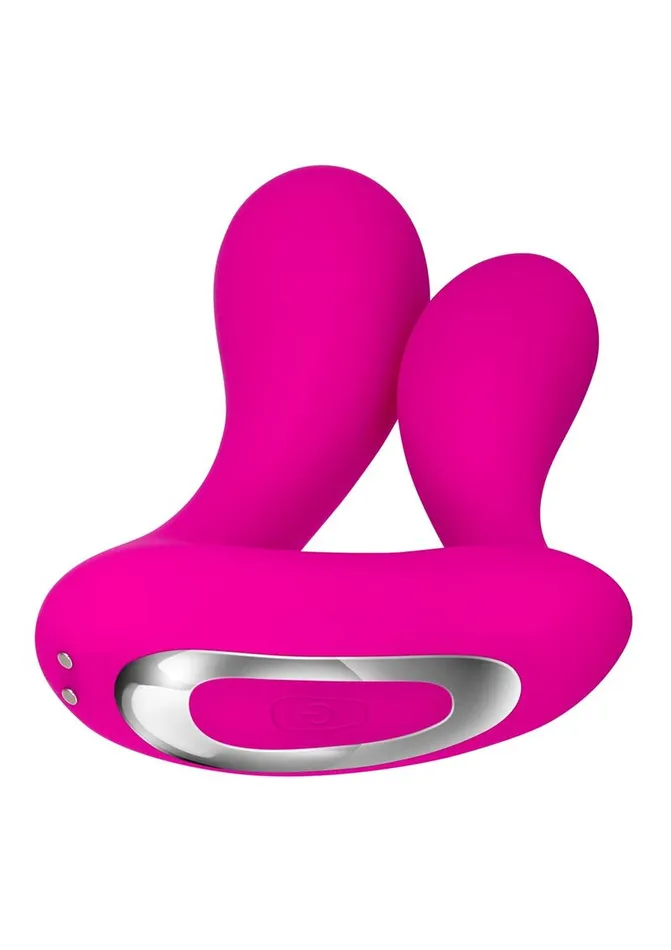 Adam and Eve Adam and Eve Silicone Rechargeable Dual Entry Vibrator with Remote Control Female Sex Toys