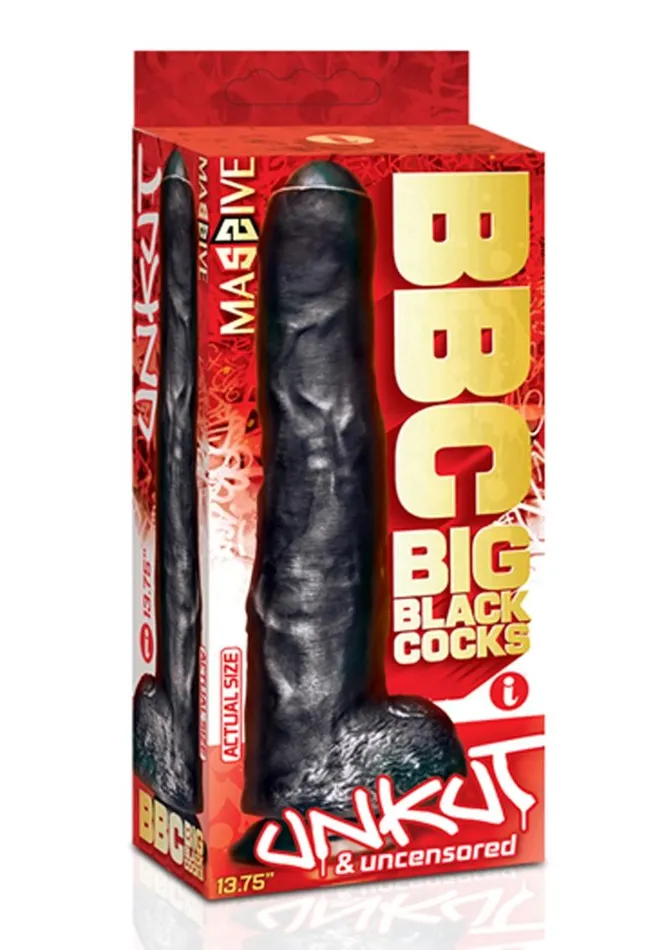 BBCs BBC Big Black Cocks Unkut and Uncensored Dong with Balls Dildos